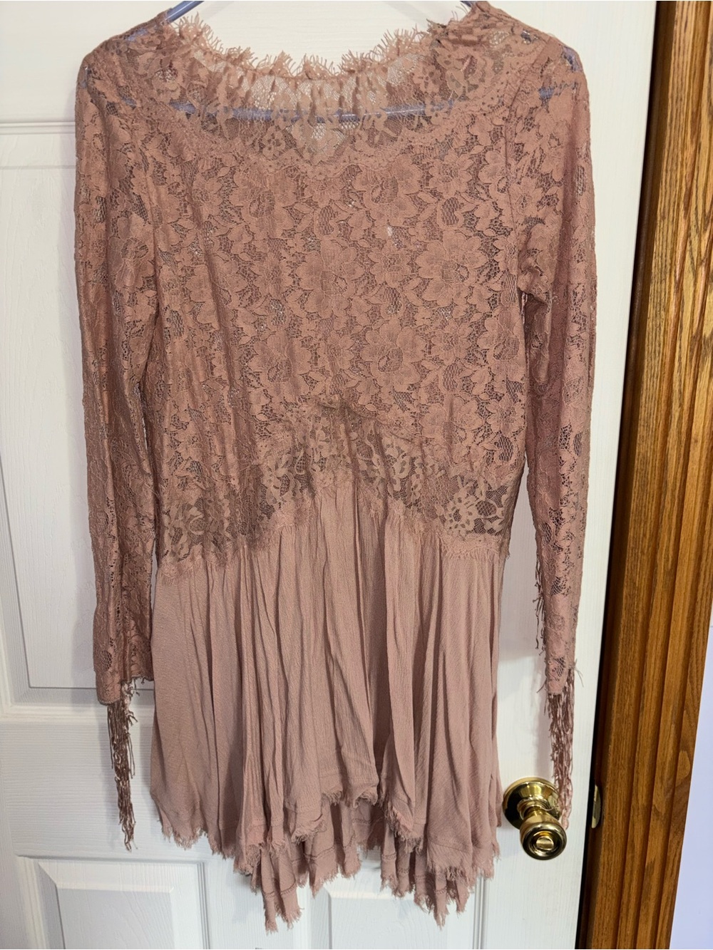 Mauve Lace Long Sleeve Tunic